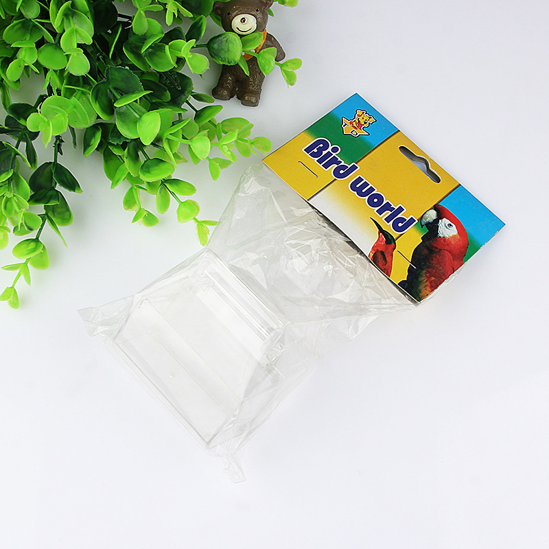 Prozirna plastična posuda za hranu ptica za papige, bez curenja
