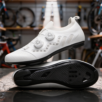 Prozračne cipele za biciklizam za cestu, planinu i unutarnju upotrebu, model D-002, kompatibilne s clipless pedalama, sustav samozaključavanja.