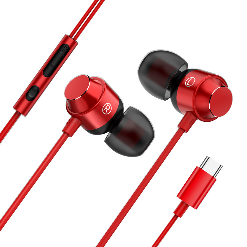 Metalne in-ear slušalice Type-C s digitalnim DAC-om i dubokim basom za mobilne telefone i računala