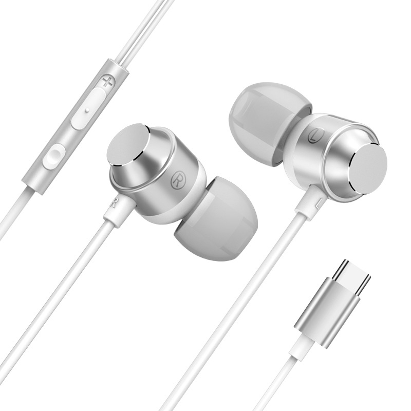Metalne in-ear slušalice Type-C s digitalnim DAC-om i dubokim basom za mobilne telefone i računala
