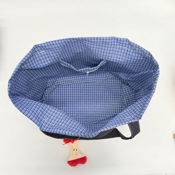 Denim torba za rame s printom, tote stil, velik kapacitet, retro za svakodnevnu uporabu