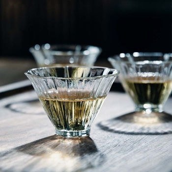 Japonský štýl sklenená šálka na čaj, luxusná tepelná odolnosť, jednopohár pre Gongfu čajovú ceremoniu, priehľadná šálka Hibiscus