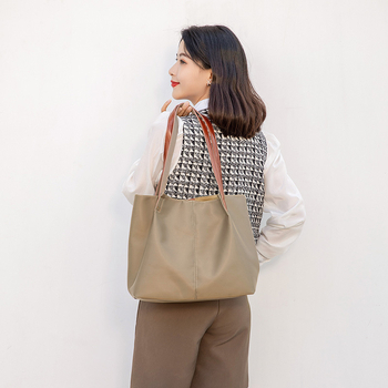 Jednoramena platnena tote torba, casual stil, velika kapaciteta, Oxford tkanina, minimalistička mekana ženska torba