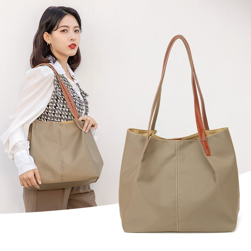 Jednoramena platnena tote torba, casual stil, velika kapaciteta, Oxford tkanina, minimalistička mekana ženska torba