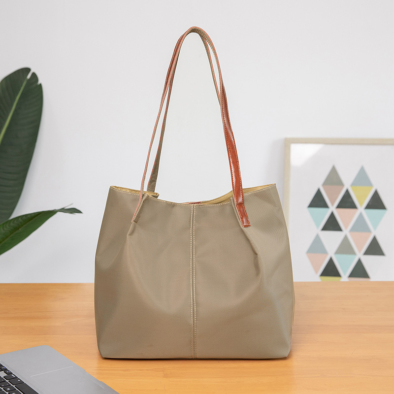 Jednoramena platnena tote torba, casual stil, velika kapaciteta, Oxford tkanina, minimalistička mekana ženska torba