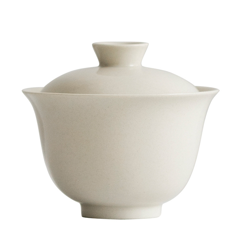 Porcelánová šálka na čaj s viečkom, glazúra zo rastlinného popela, minimalistický štýl Song, ručná práca