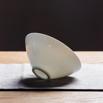 Šálka na čaj z kostného porcelánu, biela, kung fu čajová súprava, samostatná šálka