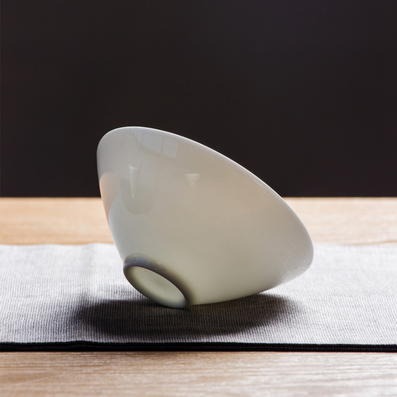 Šálka na čaj z kostného porcelánu, biela, kung fu čajová súprava, samostatná šálka