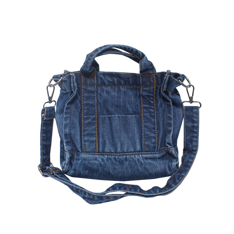 Ženska retro džins torba – gradski stil, svakodnevna, oprani denim, mala torba preko ramena