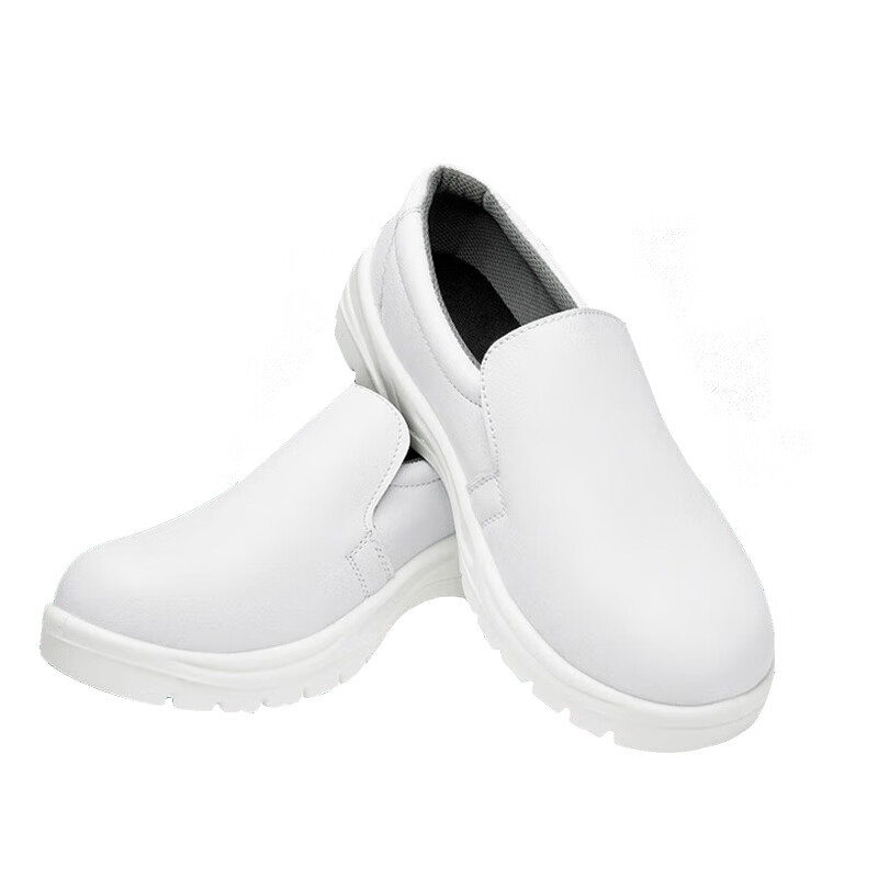 Yigongding antistatične sigurnosne cipele s PU mekanom potplatom, Slip-On, bijele, zaštita prstiju