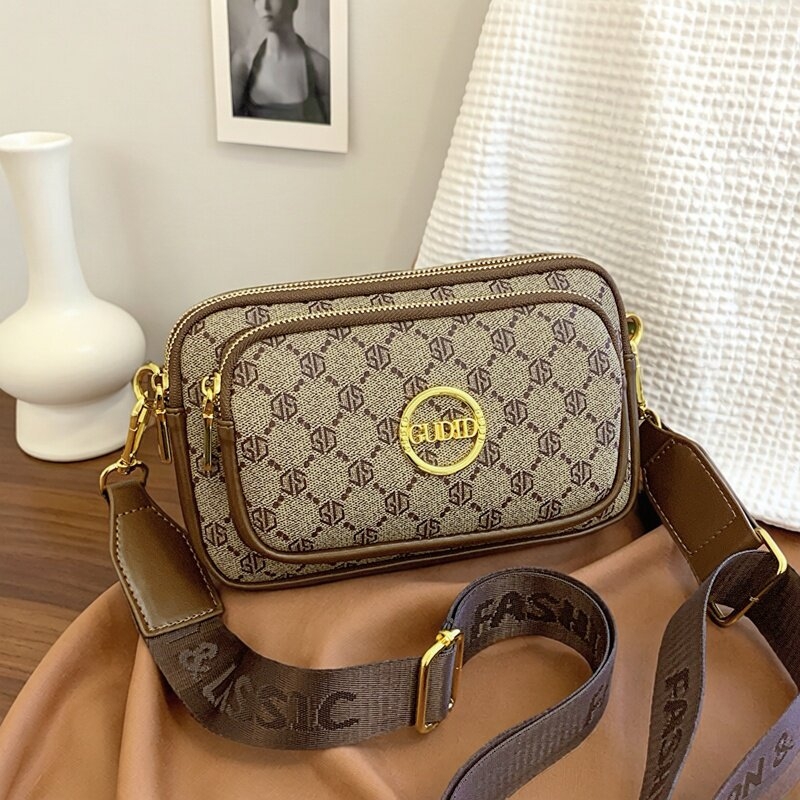 Dai fan ženska torbica za telefon 2026 – casual stil, retro široka naramenica, crossbody mini kvadratna torba za svakodnevnu upotrebu