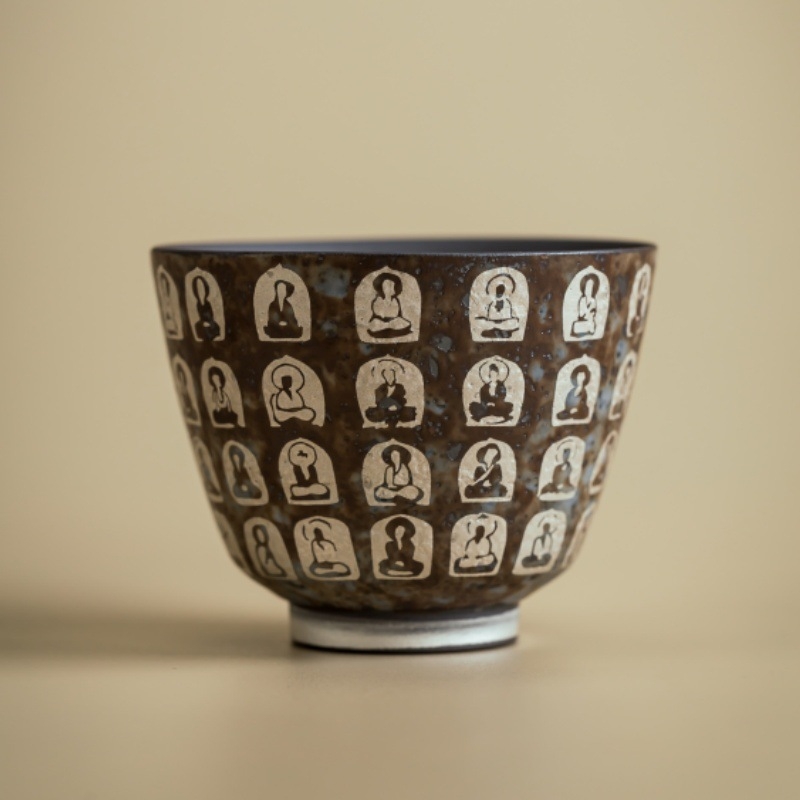 Porcelánový pohár Gongfu na čaj so strieborným povrchom, pre osobné použitie, jeden pohár, moderný čínsky štýl