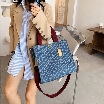 Platnena ženska torba preko ramena, velika kapaciteta, crossbody torba s modernim printom