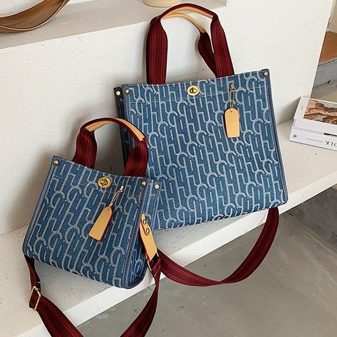 Platnena ženska torba preko ramena, velika kapaciteta, crossbody torba s modernim printom