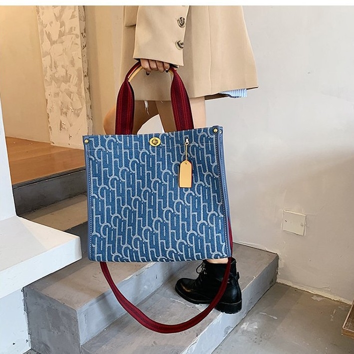 Platnena ženska torba preko ramena, velika kapaciteta, crossbody torba s modernim printom