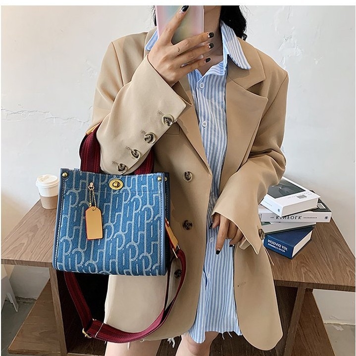 Platnena ženska torba preko ramena, velika kapaciteta, crossbody torba s modernim printom