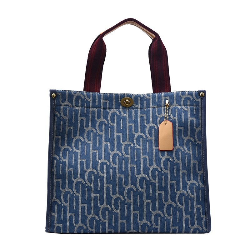 Platnena ženska torba preko ramena, velika kapaciteta, crossbody torba s modernim printom