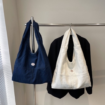 Tote torba od denima u korejskom vintage stilu s jednom naramenicom za svakodnevnu upotrebu
