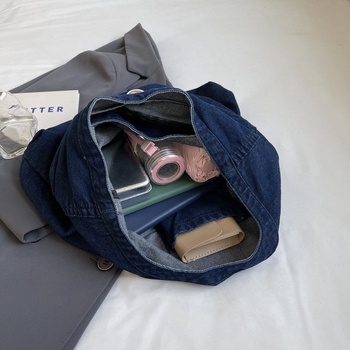 Tote torba od denima u korejskom vintage stilu s jednom naramenicom za svakodnevnu upotrebu