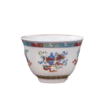 Doucai porcelánová šálka na čaj, Gongfu čajový set pre domácnosť, darček na čaj