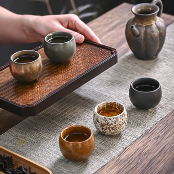 Keramický čajový set s efektom kiln-change – Gongfu teaware Jian Kiln s piatimi prvkami