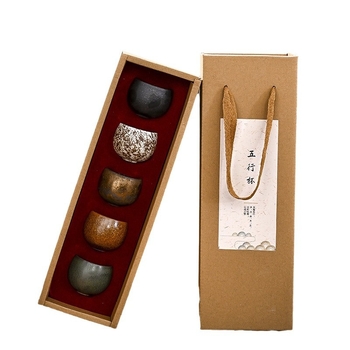 Keramický čajový set s efektom kiln-change – Gongfu teaware Jian Kiln s piatimi prvkami