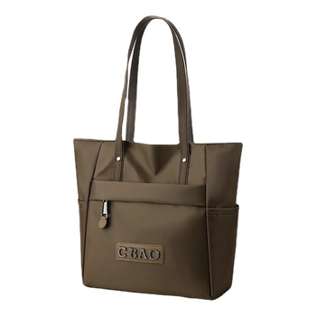 Nylon platnena tote torba, velika kapaciteta, ženska, model 2023, lagana, za posao i svakodnevna putovanja, s naramenicom i kontrastnim šavovima