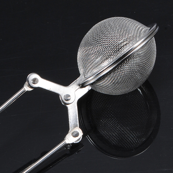 Nerezová oceľová tea ball s reťazovou rúčkou, čajový filter, priemer 4,5 cm