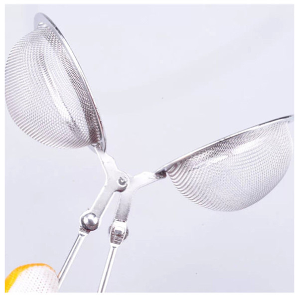 Nerezová oceľová tea ball s reťazovou rúčkou, čajový filter, priemer 4,5 cm
