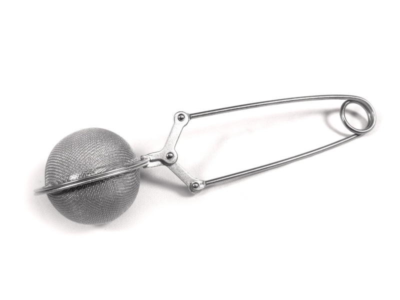 Nerezová oceľová tea ball s reťazovou rúčkou, čajový filter, priemer 4,5 cm