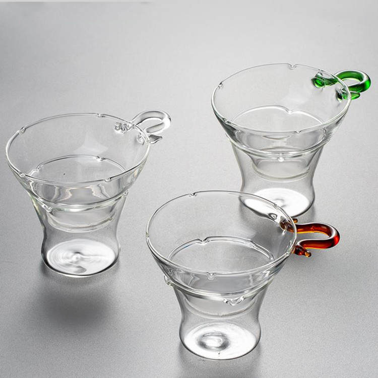 Priehľadný čajový filter z borosilikátového skla, filter na čajové listy, dizajn zlatá rybka, čajové príslušenstvo