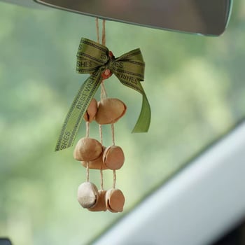 Fruit Shell Bell – novi originalni dizajn, viseća dekoracija za retrovizor auta i dom, šumski stil, glazbeni i biljni motivi