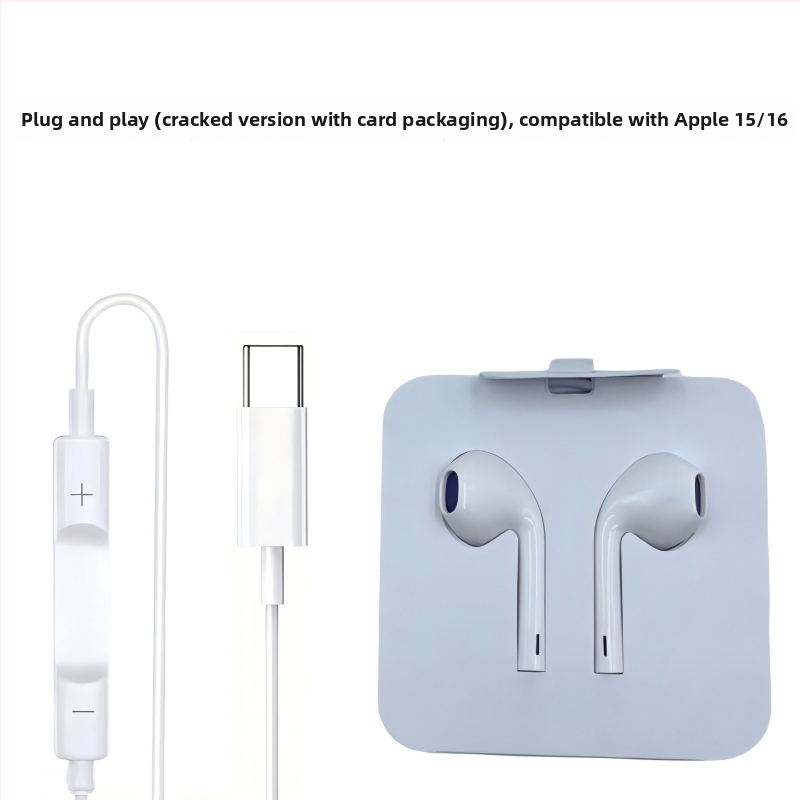 Apple žične slušalice s inline upravljačem – originalne, plug-and-play, kompatibilne s iPhone 7/14/15/16