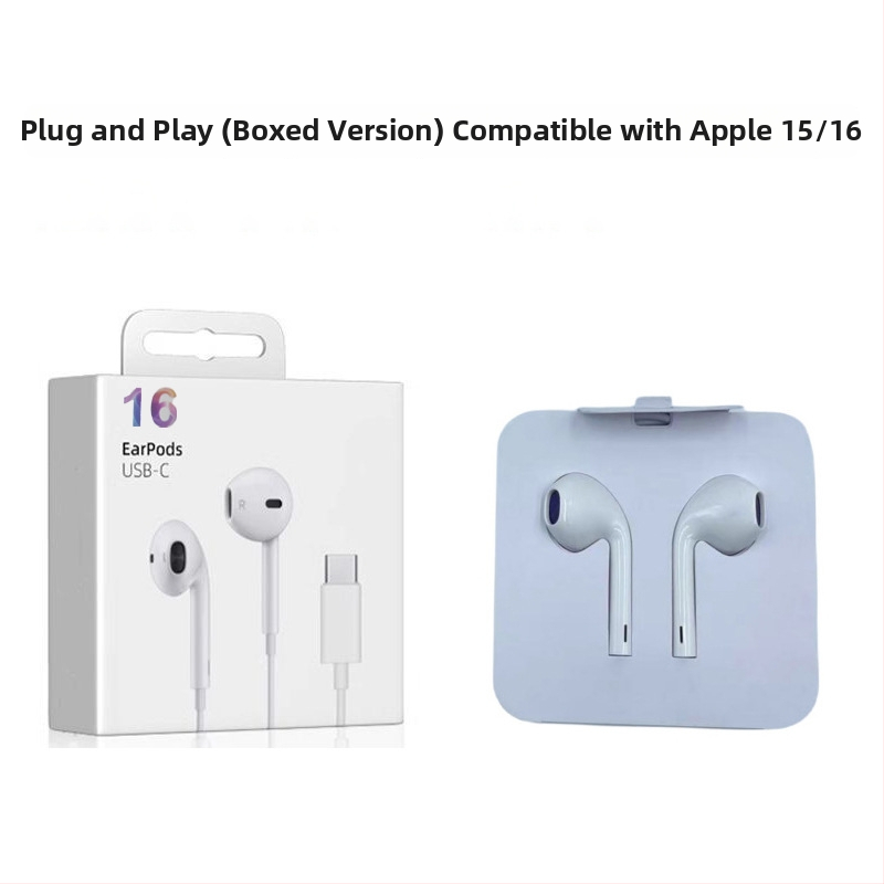 Apple žične slušalice s inline upravljačem – originalne, plug-and-play, kompatibilne s iPhone 7/14/15/16
