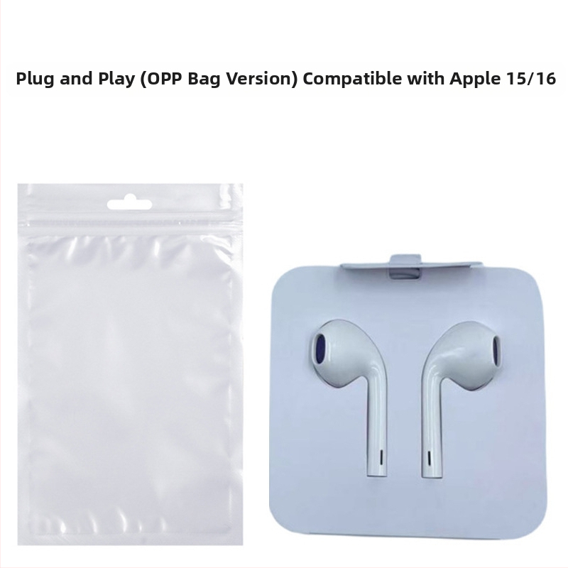 Apple žične slušalice s inline upravljačem – originalne, plug-and-play, kompatibilne s iPhone 7/14/15/16
