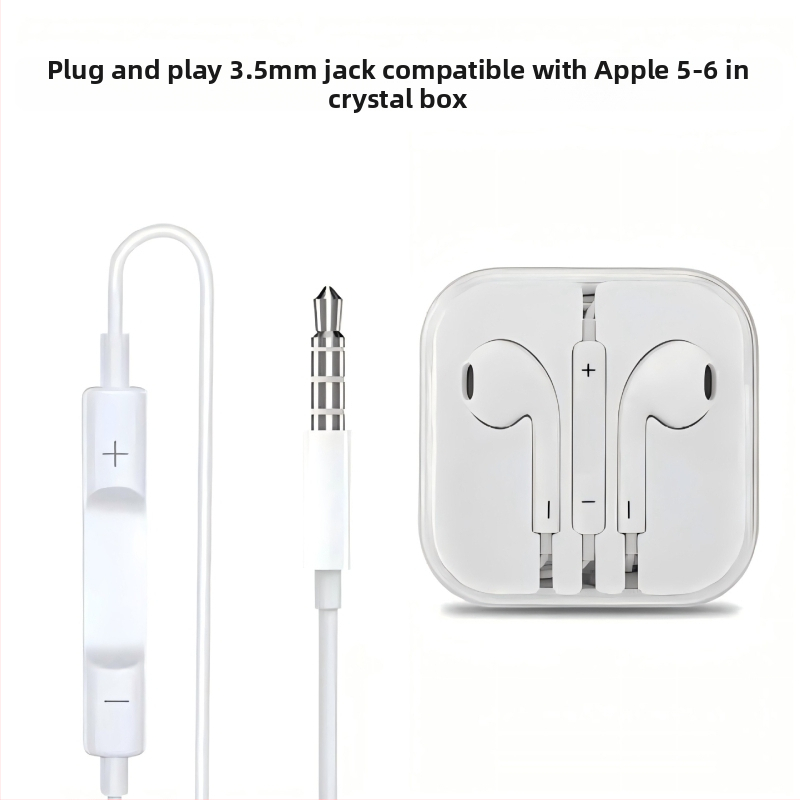 Apple žične slušalice s inline upravljačem – originalne, plug-and-play, kompatibilne s iPhone 7/14/15/16