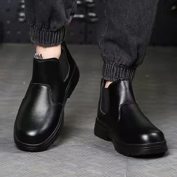 Pantofi de protecție pentru sudură, bărbați, încălțăminte de lucru respirabilă, cu vârf din oțel, antișoc, anti-perforație, rezistente la stropi, ușoare