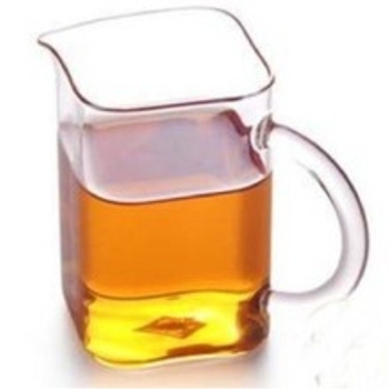 Štvorecová borosilikátová sklenená šálka na čaj s držiakom, priehľadný dávkovač čaju, 200 ml