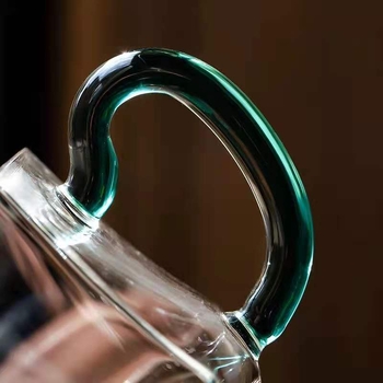 Cupa pătrată din sticlă Fairness Cup, accesorii pentru ceai în stil japonez, rezistentă la temperaturi înalte, capacitate mare, sticlă borosilikat, separare ceai-apă
