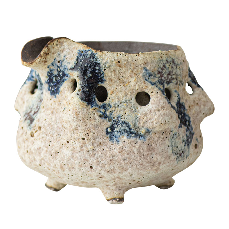 Infuzor ceramic pentru ceai, cu dublă izolație, și cească pentru distribuție uniformă a ceaiului, stil retro japonez, accesorii pentru ceremonie de ceai de înaltă clasă
