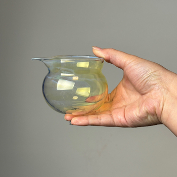 Ceai Gongfu în sticlă borosilicat, stil Zen, separare ceai-apă
