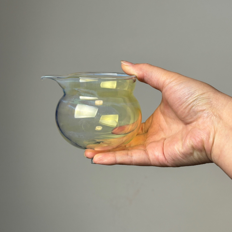 Ceai Gongfu în sticlă borosilicat, stil Zen, separare ceai-apă