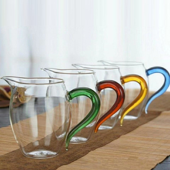 Set Gongfu de ceai din sticlă borosilicată de înaltă rezistență, cu ceainic, ceașcă Gongdao și rezervor de ceai, dimensiune mare