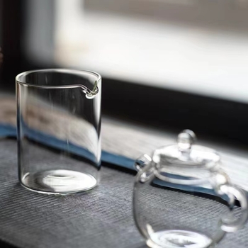 Set de ceai din sticlă borosilicat înalt, personalizat, cu ceașcă pentru distribuție uniformă a ceaiului, separator pentru ceai și tavă pentru ceai, pentru uz casnic