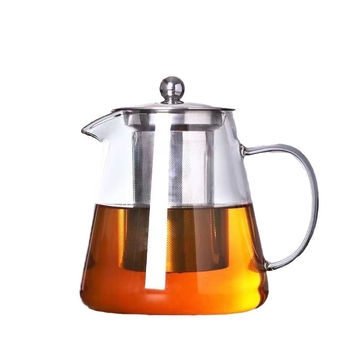 Ceainic de servire din sticlă cu filtru, model premium, distribuție uniformă a ceaiului