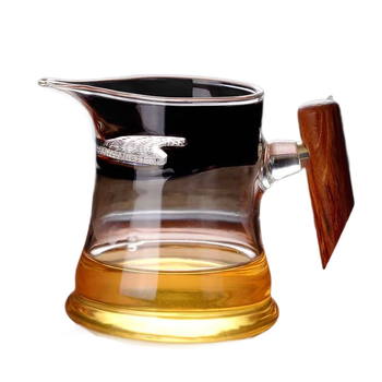 Ceașcă de ceai din sticlă borosilikat groasă, cu filtru și strecurător, rezistentă la temperatură, set Kung Fu ceai cu separator de ceai