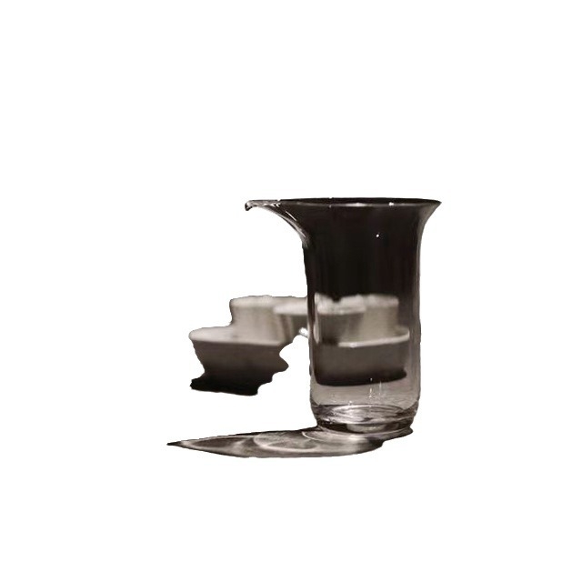 Ceșă de ceai din sticlă borosilicat îngroșată, stil japonez, rezistentă la temperaturi înalte, divizor pentru ceai și accesorii pentru ceremonia ceaiului