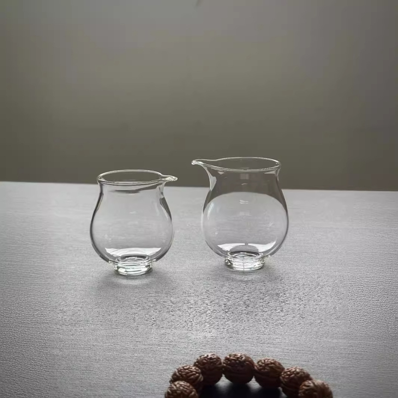Set Gongfu de ceai din sticlă borosilicată, cu tavă tematică pinguin și ceașcă de distribuție egală