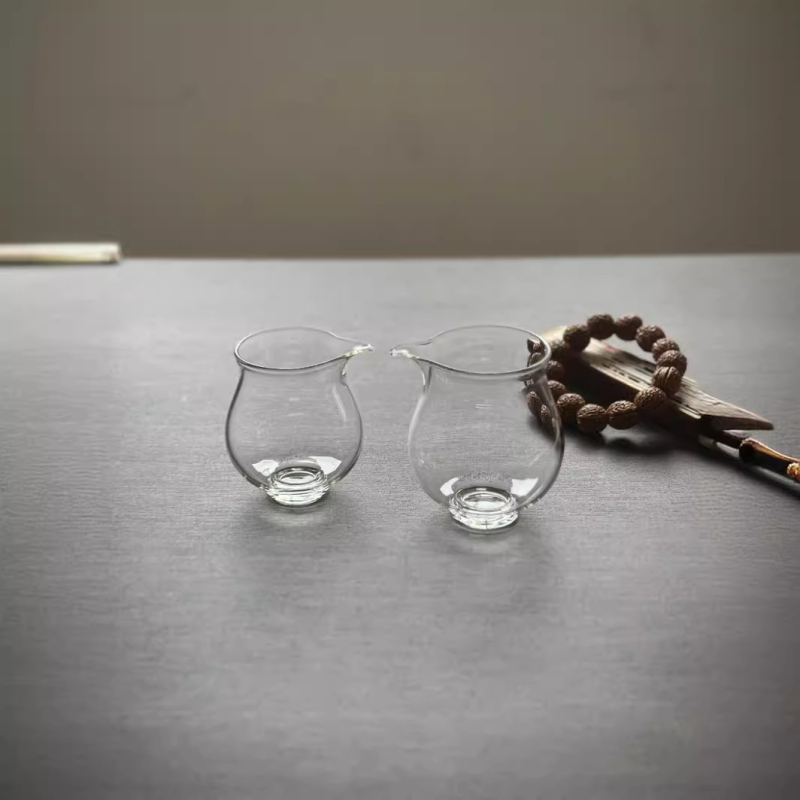 Set Gongfu de ceai din sticlă borosilicată, cu tavă tematică pinguin și ceașcă de distribuție egală