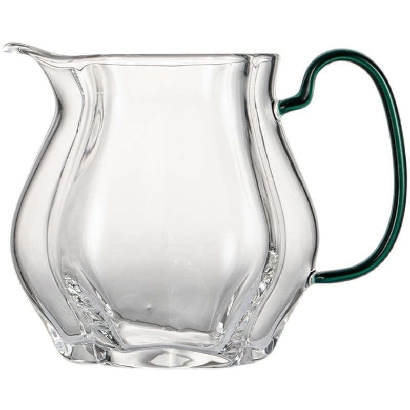Sticlă transparentă, rezistentă la căldură, îngroșată; accesorii pentru ceai în stil chinezesc minimalist, inclusiv tavă de ceai și distribuator de ceai